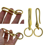 Heavy-Duty Solid Brass Key Ring Clasp Bolt Snap Trigger Hook for Bags 30mm