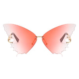 Cat Eye Sunglasses Oversized Fashion Butterfly Eyewear UV400 Gradient Pink