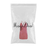 Maxbell Women's Babydoll Lingerie Lace Strappy Sleepwear T-back Set Nighty Red L