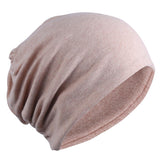 Unisex Soft Cotton Slouchy Baggy Beanie Chemo Hat Slouchy Cap Khaki