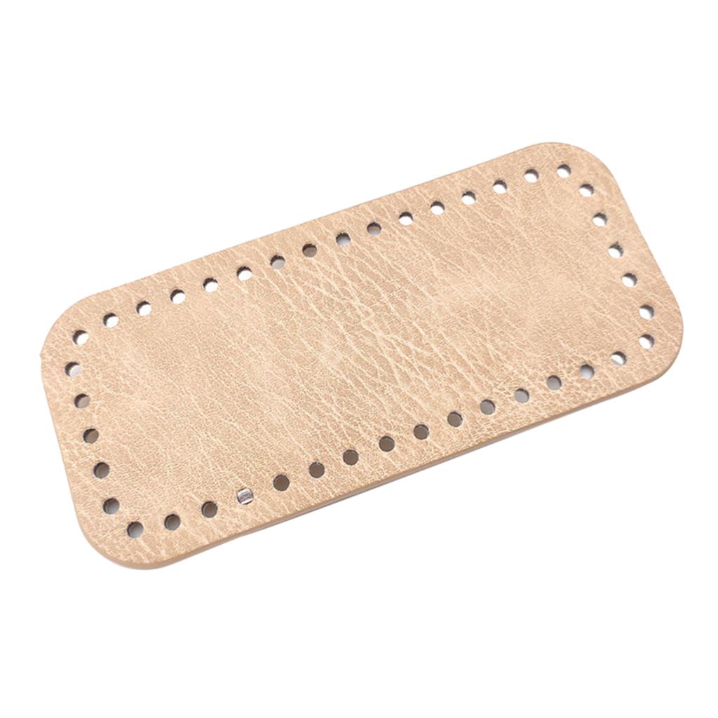 PU Leather Bottom Knitting Bag Crocheting Handbag Nail Base Pad 8x18 Square
