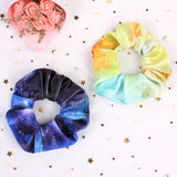 Velvet Hair Scrunchies Elastic Hair Tie Rope Headwear Star Sky Velvet