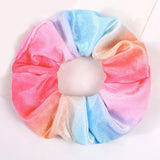 Velvet Hair Scrunchies Elastic Hair Tie Rope Headwear Rainbow