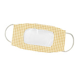 Face Mask With Clear Window Visible For The Deaf And Hard Of Hearing Yellow