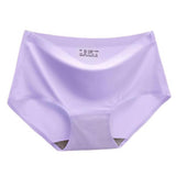 Women Breathable Panties Mid Waist Causal Underwear Knickers Lingerie Purple