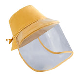 Maxbell Anti-saliva Protective Fisherman Hat Soft PVC Removable Face Shield Yellow