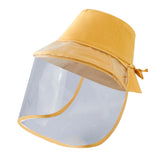 Maxbell Anti-saliva Protective Fisherman Hat Soft PVC Removable Face Shield Yellow