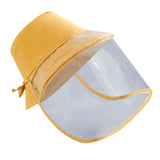 Maxbell Anti-saliva Protective Fisherman Hat Soft PVC Removable Face Shield Yellow