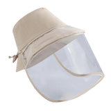 Maxbell Anti-saliva Protective Fisherman Hat Soft PVC Removable Face Shield Beige