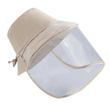 Maxbell Anti-saliva Protective Fisherman Hat Soft PVC Removable Face Shield Beige