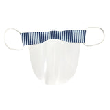 Maxbell Mini Reusable Face Cover Transparent Shield Safety Mouth Shield Stripe