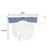 Maxbell Mini Reusable Face Cover Transparent Shield Safety Mouth Shield Stripe