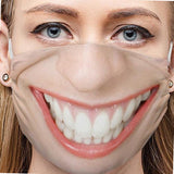 Protective Mask Funny Face Mouth Cosplay Party Half Mask Outdoor Accessory C