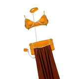 Maxbell Soft Belly Dance Dress Bra Skirt Set Women Adult Sexy Suit for Cosplay XXL