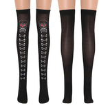 Women's Over Knee Long Socks Skull Thigh Highs Sock Halloween Stockings