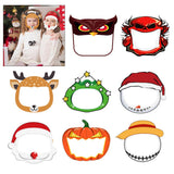 Maxbell 4x Kids Full Face Shield Clear Face Cover Deer+Xmas Tree+Snowman+Santa Claus