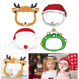 Maxbell 4x Kids Full Face Shield Clear Face Cover Deer+Xmas Tree+Snowman+Santa Claus