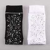 Unisex Cotton Crew Socks Reflective Sports Workout Training Socks White