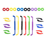 Silicone Eyeglasses Straps Ear Grips Hook Eyewear Retainer Set 12 Pairs+6Pcs