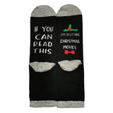 Unisex Christmas Design Socks Cotton Novelty Festive Sock One Size Dark Gray