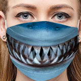 3D Printed Funny Face Mask Breathable Washable Mouth Protection Reusable 03