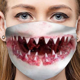 3D Printed Funny Face Mask Breathable Washable Mouth Protection Reusable 04