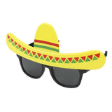 Novelty Sunglasses Colorful Party Clear View Mexican Costume Glasses Hat