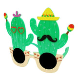 Novelty Sunglasses Colorful Party Clear View Mexican Costume Glasses Cactus