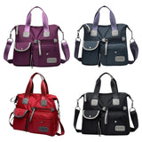 Womens Multi Pocket Cross Body Shoulder Bag Messenger Bag Handbag Red