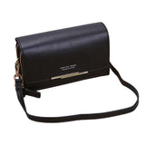 Women's Leather Crossbody Bag Shoulder Clutch Handbag Purse Black