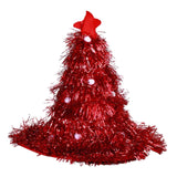 Glitter Christmas Hat XMAS Santa Family Hats For Adults Kids Baby Red
