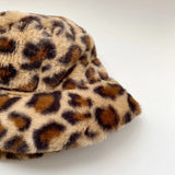 Cozy Bucket Hat 56-58cm Women Men UV-block Fisherman Hat Cap Leopard Print