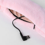 Heated Neck Warmer Scarf Massage USB Neckerchief Soft Neck Wrap Pink Red