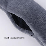 Heated Neck Warmer Scarf Massage USB Neckerchief Soft Neck Wrap Deep Gray