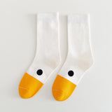 Animal Head Socks Cute Sport Cotton Crew Socks Novelty Funny Goose Head