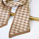 Women Warm Scarf Winter Warm Handmade Knitted Neckerchief Khaki Beige