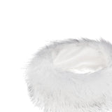 Ladies Russian Faux Fake Fur Hat Headband Winter Plush Earmuff Warmer White