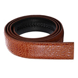 120cm Men Leather Ratchet Belt Waistband Strap For Automatic Buckle Coffee 1