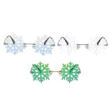 Snowflake Shape Sunglasses Funky Party Cosplay Fancy Dress Glasses Clear