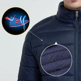 Men's Winter Ultralight Duck Down Jacket Puffer Coat Dark Blue XL