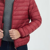 Men's Winter Ultralight Duck Down Jacket Puffer Coat Red L