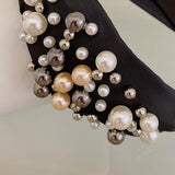 Pearl Headband Headpiece Hairband Headwear Hair Accessory Black