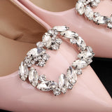 Rhinestone Crystal Shoe Clips Women Tone Buckle Wedding Bridal Party Decor