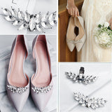 Rhinestone Bridal Shoe Clips Applique Patch with Beaded Crystal Decoration