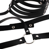 Gothic Women Adjustable Leather Waist Belt Harness Halter Body Belt Black