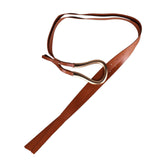 Women PU Leather Belt Waistband for Trench Coat Overcoat Jacket Brown