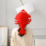 Cute Girls Hat Plush Lobster Hat Earflap Animal Cap Head Warmer Selfie Tools