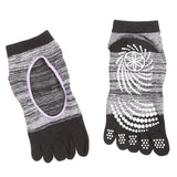 Maxbell Yoga Socks Non Slip Pilates Massage Socks with Grip Exercise Gym  Grey