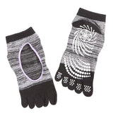 Maxbell Yoga Socks Non Slip Pilates Massage Socks with Grip Exercise Gym  Grey