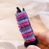 Sequins Hair Claw Clips Plastic Hairpin Paw Hair Bun Maker Hair Accessories Purple